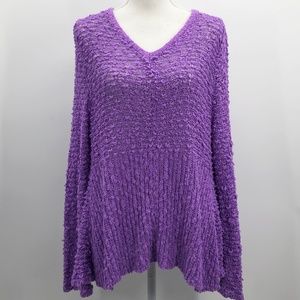 Windi River Purple Knit Sweater | L *